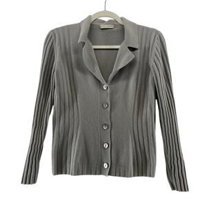Manrico Cashmere Made in Italy Gray Cardigan Size Small